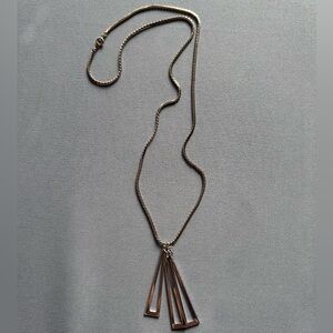 Silver Tone Geometric Necklace